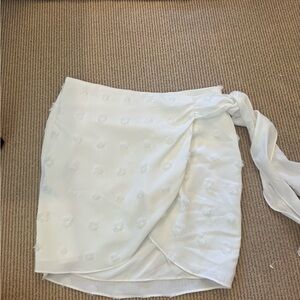 Naked Zebra Cream Wrap Skirt
